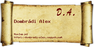 Dombrádi Alex névjegykártya
